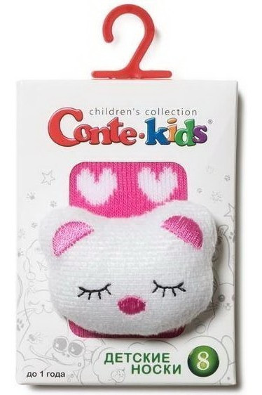 Шкарпетки дитячі Conte-kids Sof-tiki 18С-263СП (402) махрові з аплікацією Котик