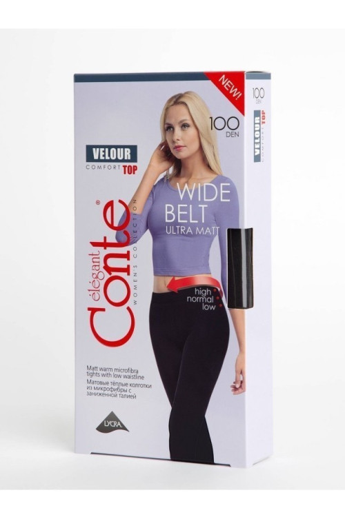 Колготки жіночі Conte Velour Top 100 den Lycra®