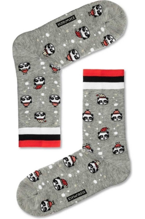 Шкарпетки чоловічі Diwari Новорічні 20С-62СП (518) «Xmas panda»