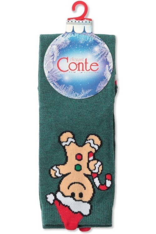 Шкарпетки жіночі Conte Новорічні 21С-76СП (652) з пікотом Biscuits