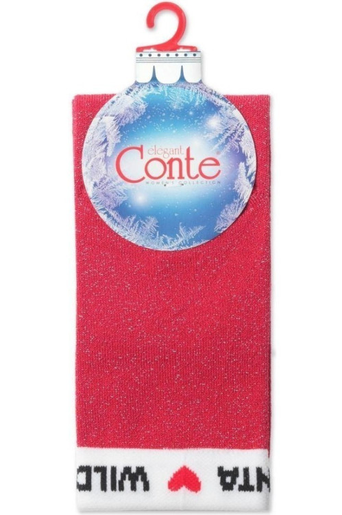 Шкарпетки жіночі Conte Новорічні 21С-83СП (284) з люрексом Wild about Santa
